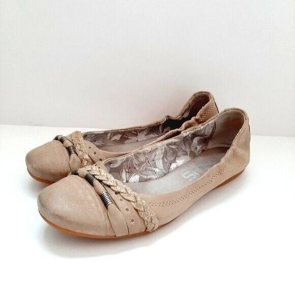 MJUS Ballet Women's Shoe Cream Round Toe Sz EUR 37 / US 7 - Picture 4 of 11